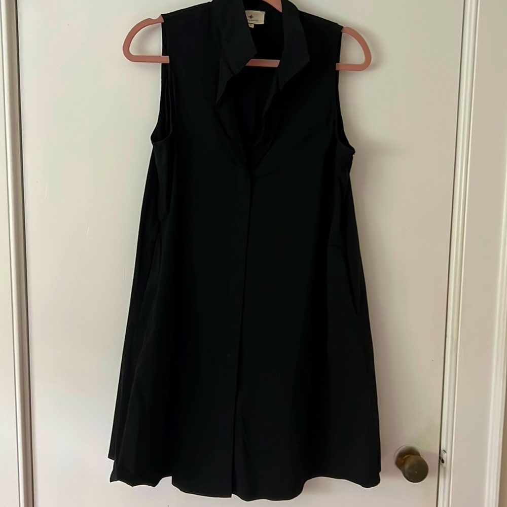 Tuckernuck Black Sleeveless Royal Shirtdress